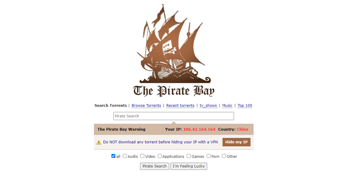 全球知名的种子与磁力资源聚合平台：海盗湾（The Pirate Bay）