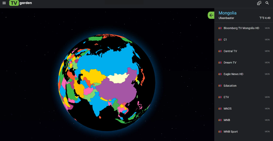 一个免费的全球电视直播聚合平台：TV Garden